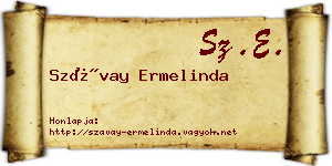 Szávay Ermelinda névjegykártya